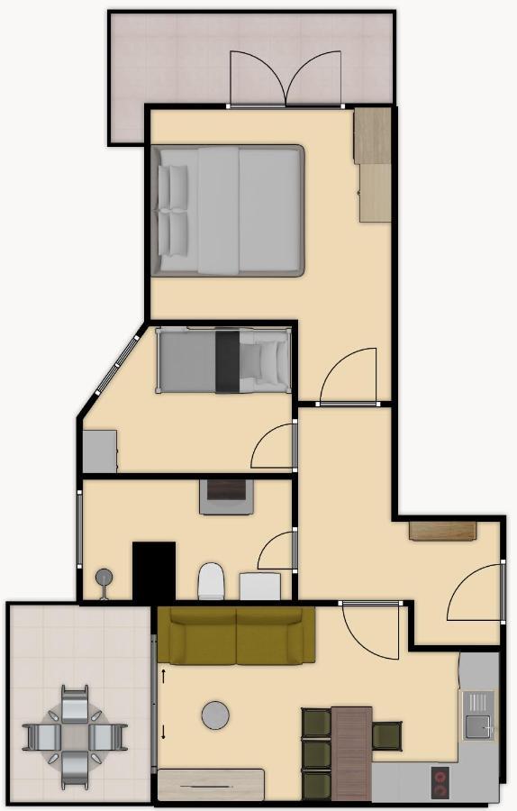 Cheerful 2-Bedroom Apartment In Golem Голем Экстерьер фото